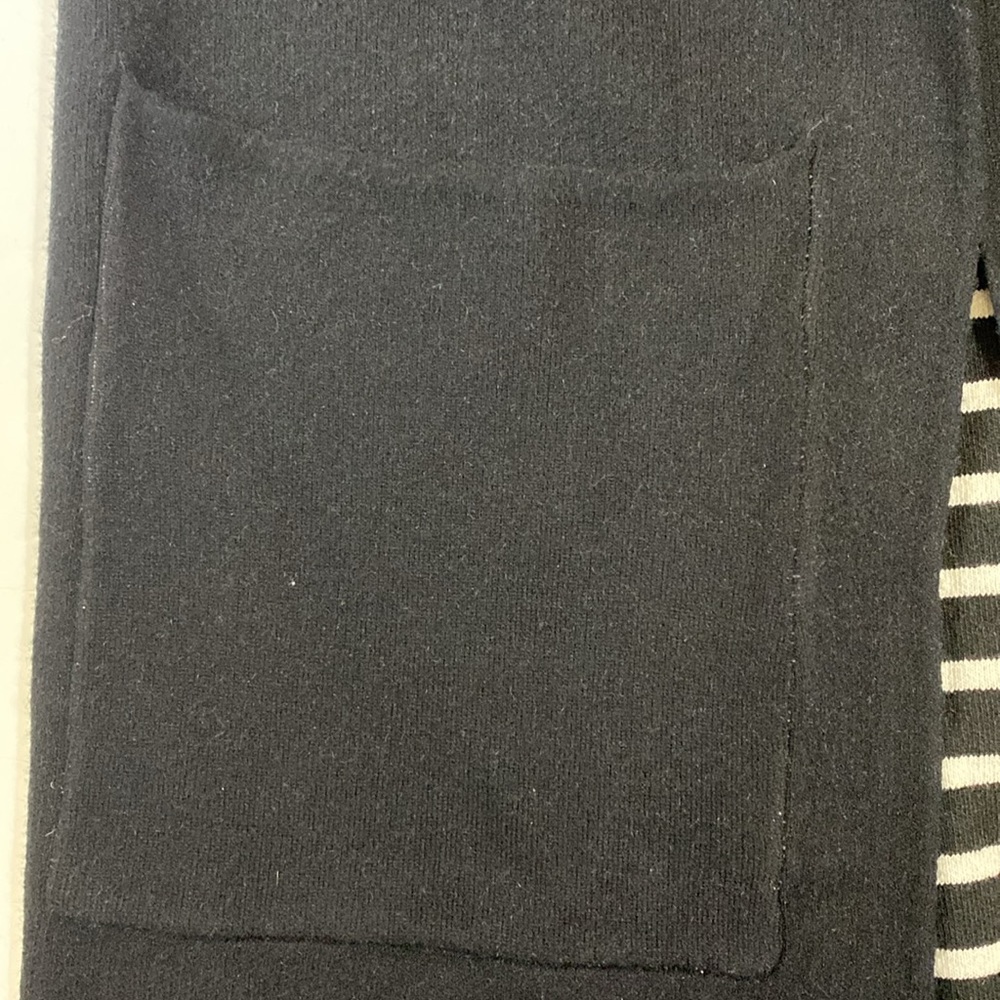 Moth (Anthropologie) Longline Open Front Sweater Vest‎ Black Size OS - Picture 6 of 7